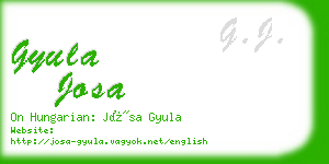 gyula josa business card